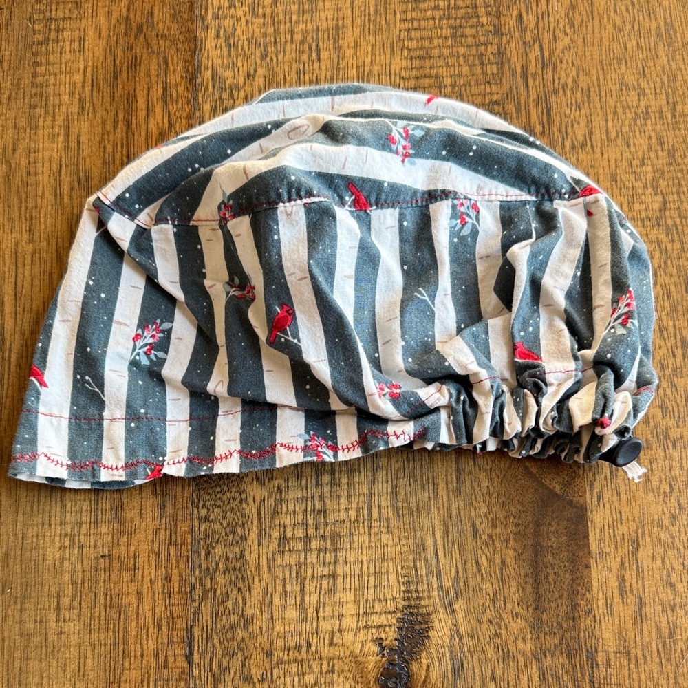 Winter birch trees surgical scrub cap